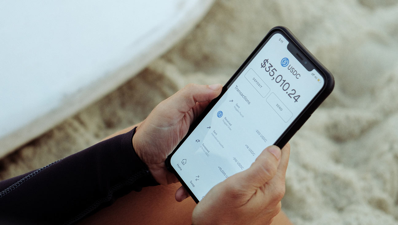 Coinbase USDC lending interface screenshot