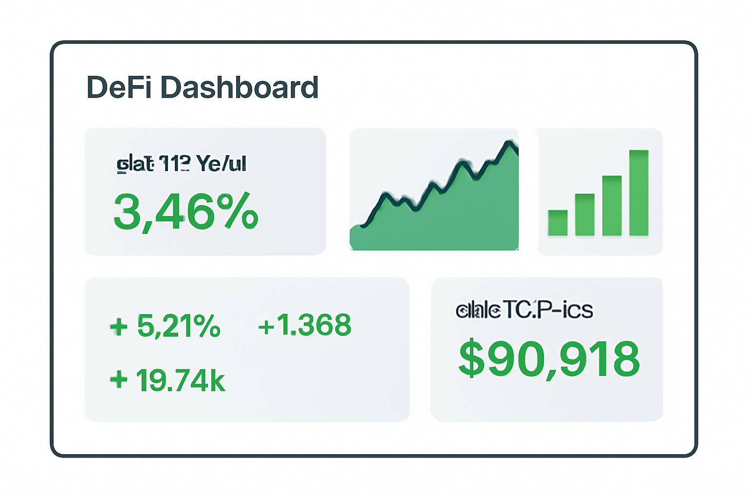 DeFi dashboard monitoring cbETH yields, charts with cbBTC price $90918, green performance metrics