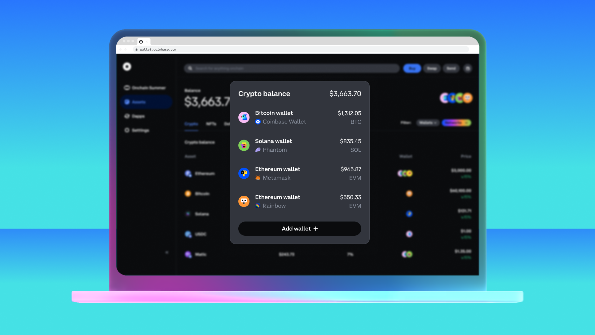 Coinbase Wallet Base blockchain interface